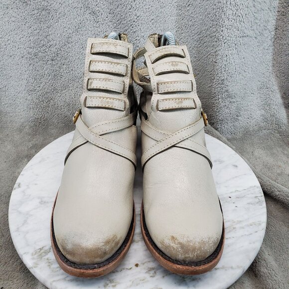 Freebird Shoes Womens Size 7 Tan Leather Stair Boho Ankle Boots - Picture 3 of 9